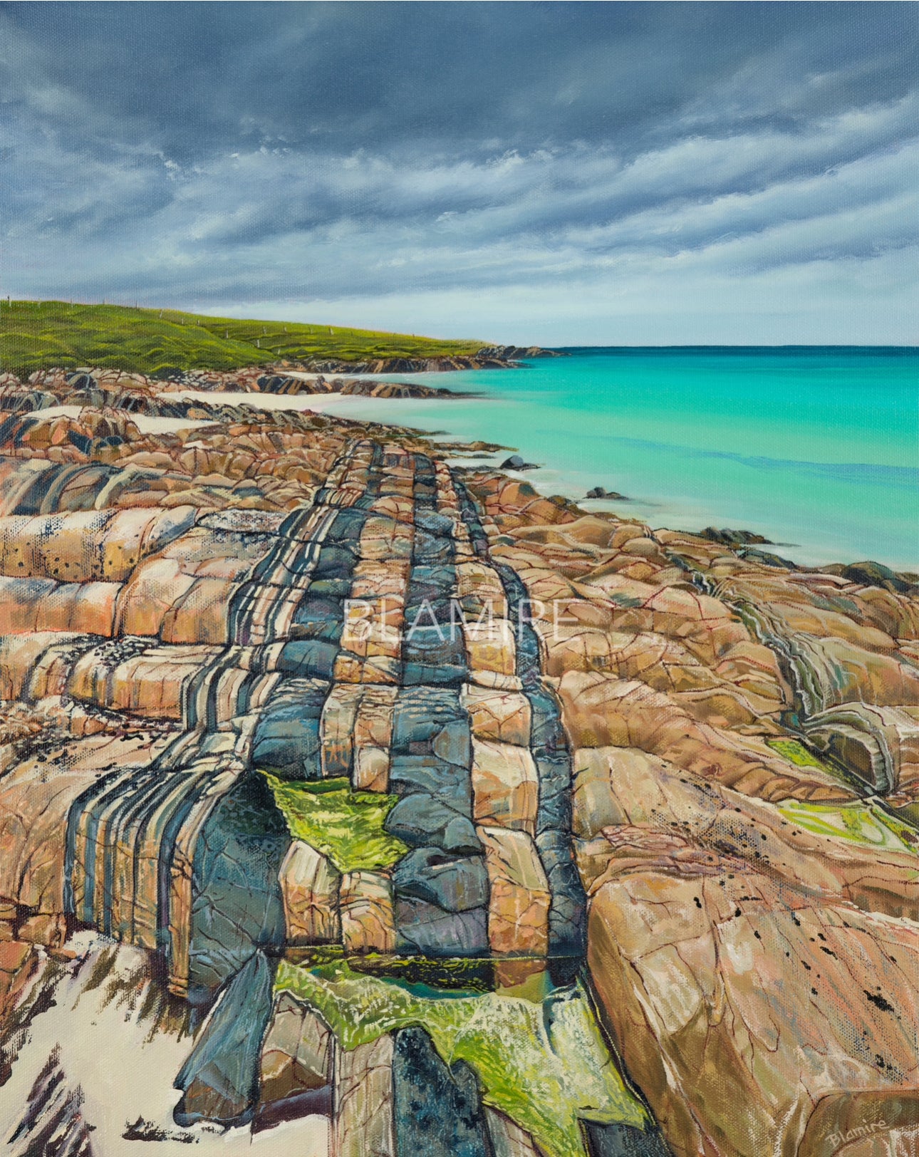 Hosta rocks North Uist giclee print