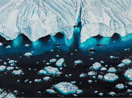 Greenland whales giclee print 