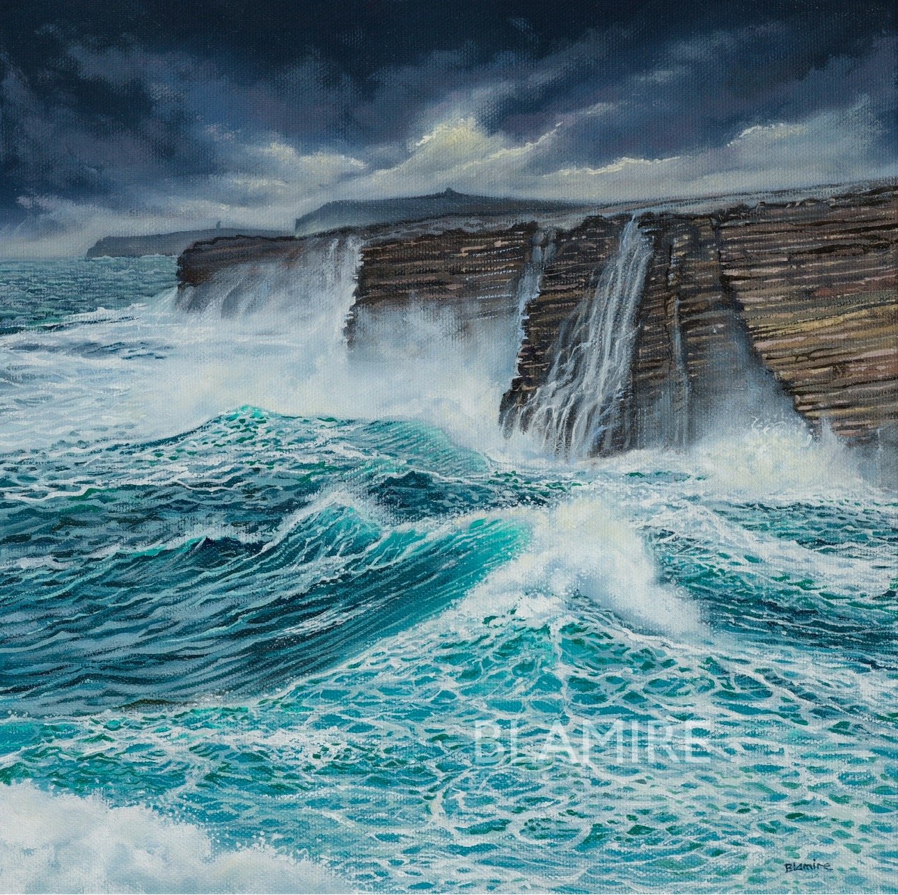 Yesnaby Orkney storm print